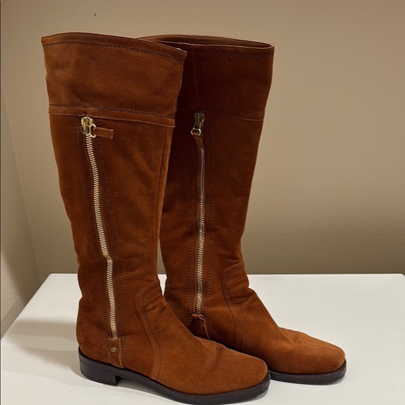 Sergio Rossi Suede Leather Tall Boots—GORGEOUS!! Brand New Without Box—Size 40